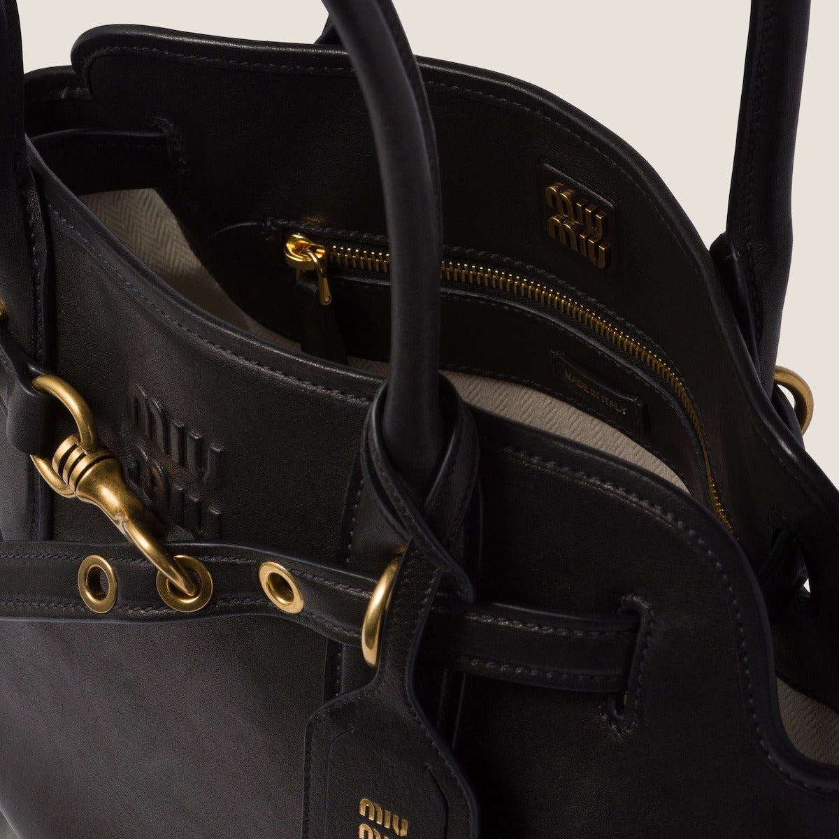 Miu Miu Aventure nappa leather bag