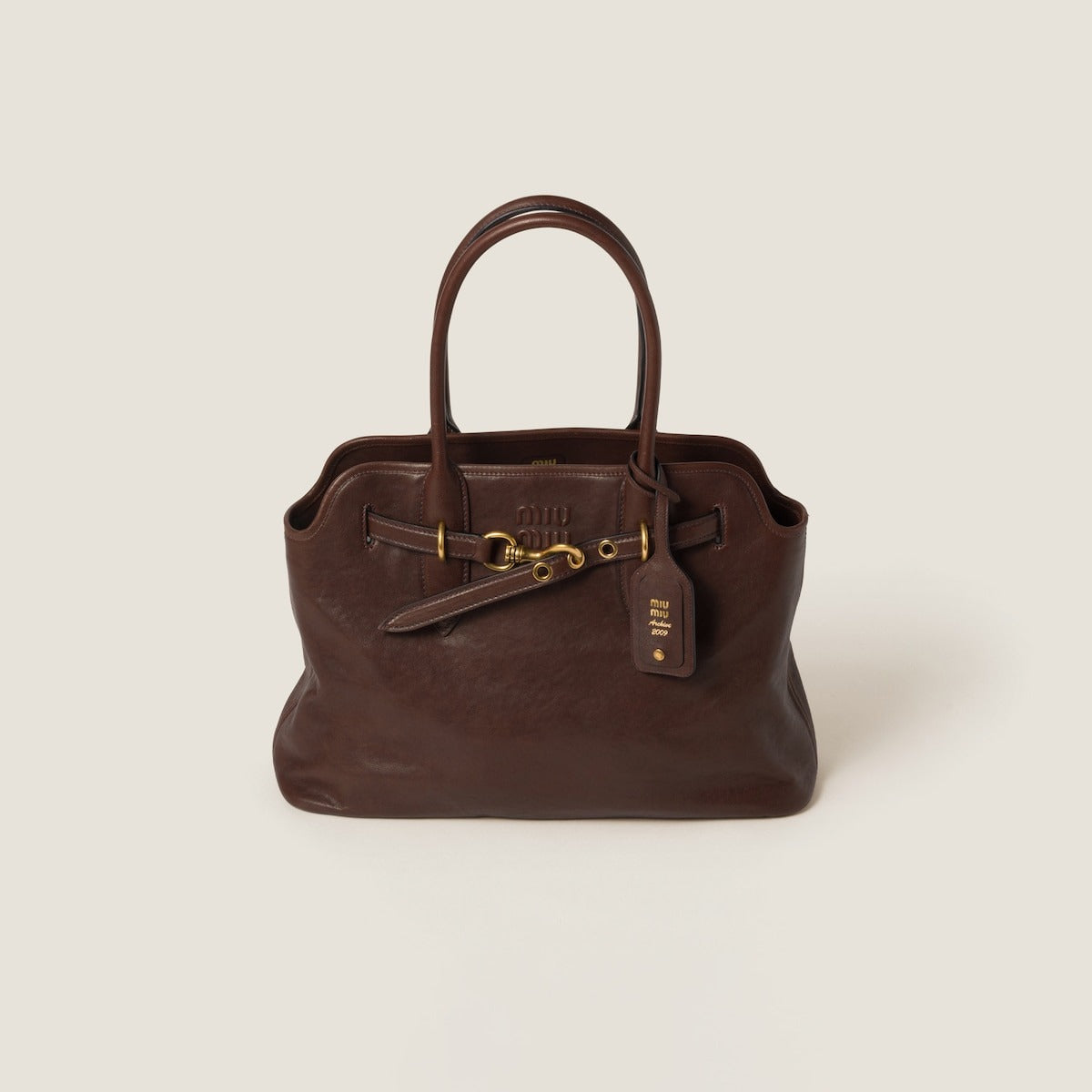Miu Miu Aventure nappa leather bag