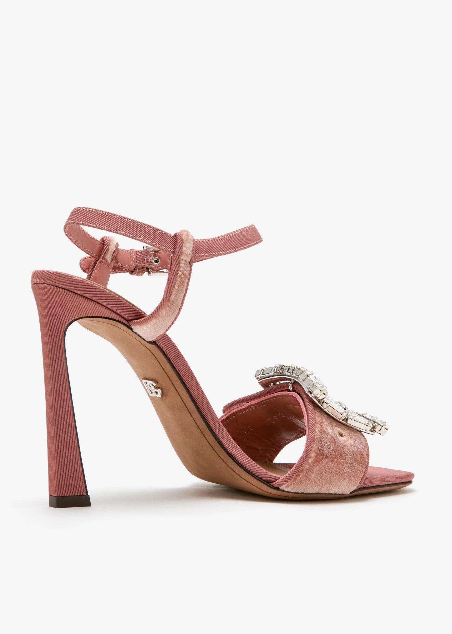 DOLCE & GABBANA Bejeweled buckled velvet sandals