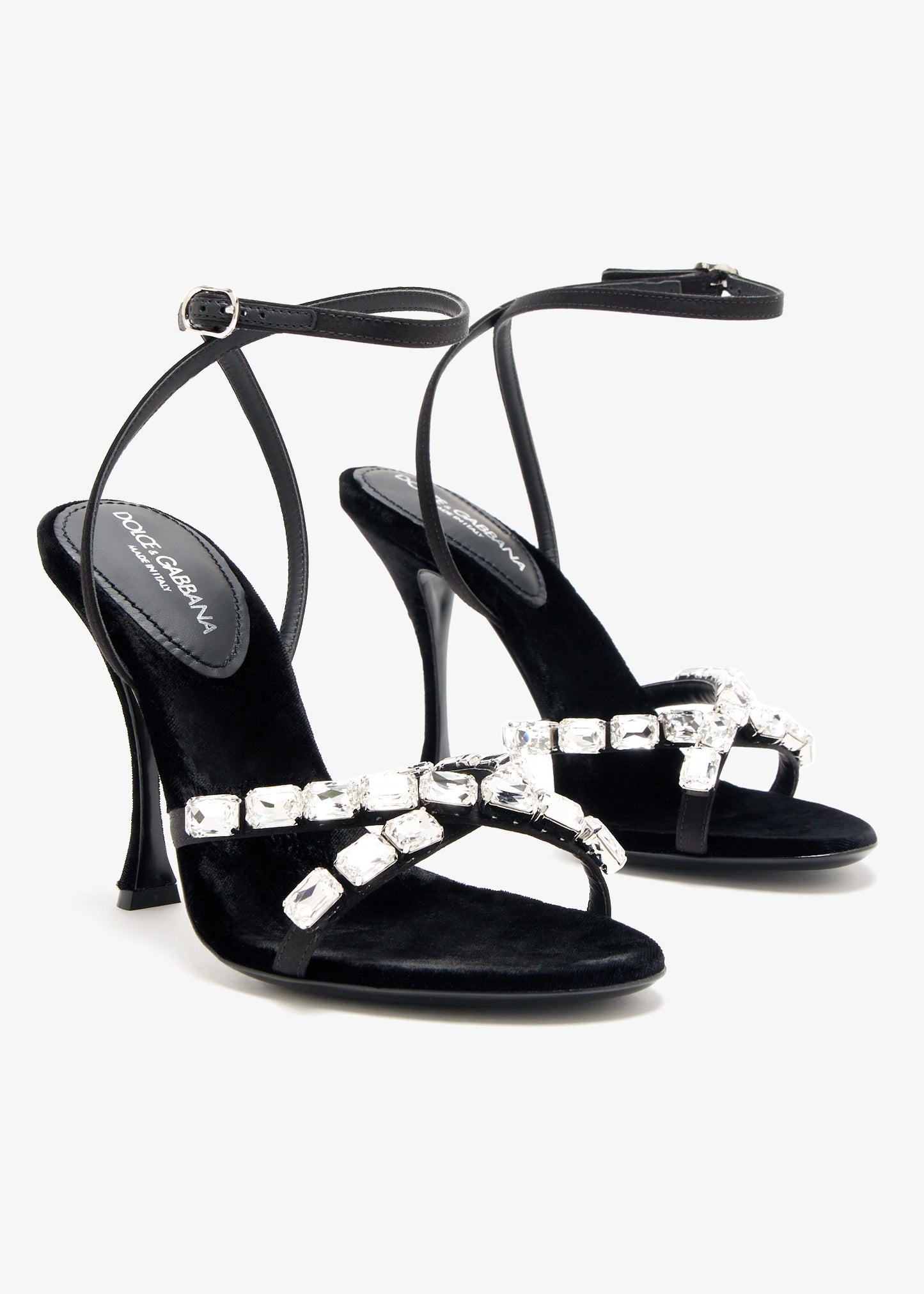 DOLCE & GABBANA Gemstone satin sandals