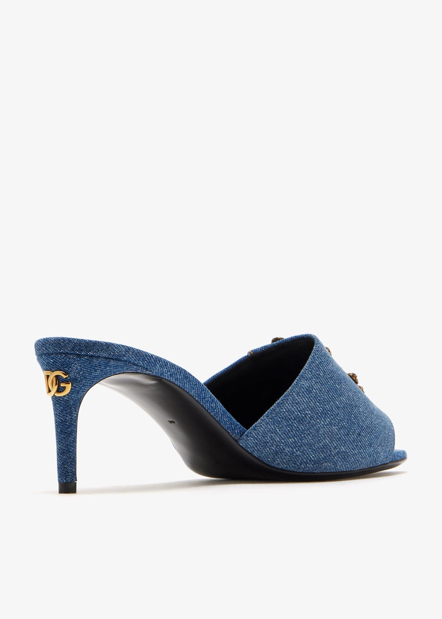 DOLCE & GABBANA Embroidered denim sandals