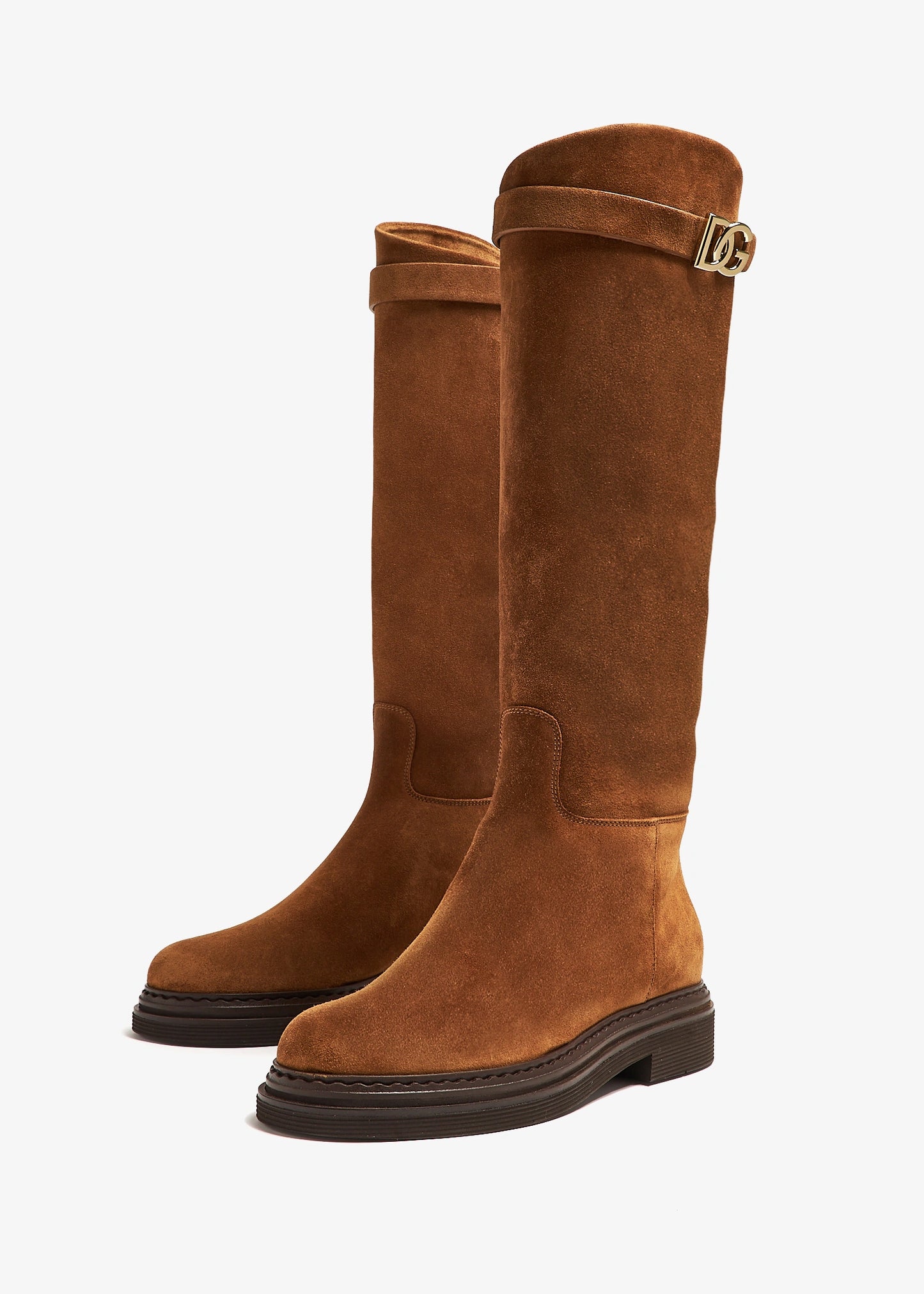 DOLCE & GABBANA DG logo suede boots