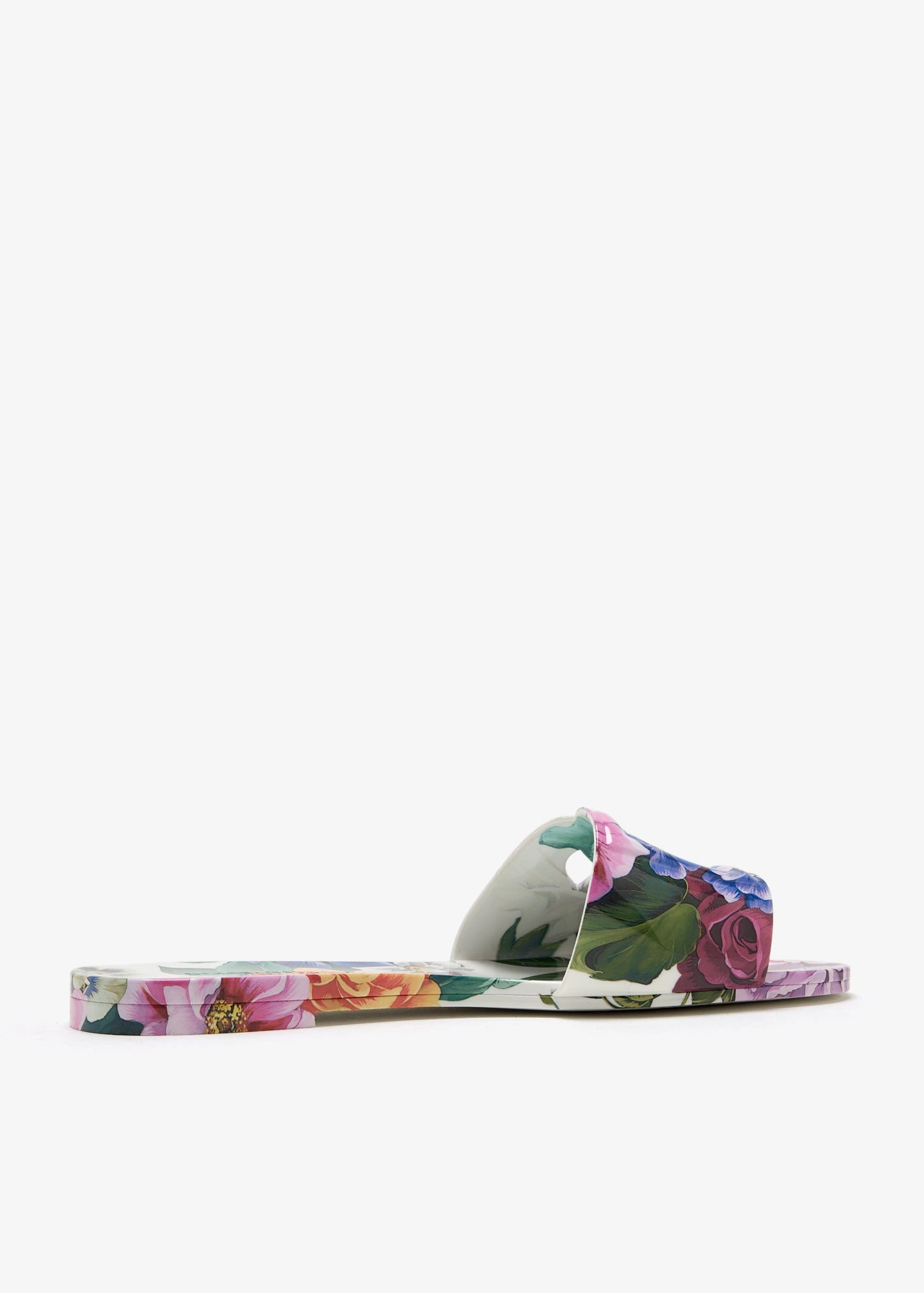 DOLCE & GABBANA Bianca floral-print slide sandals