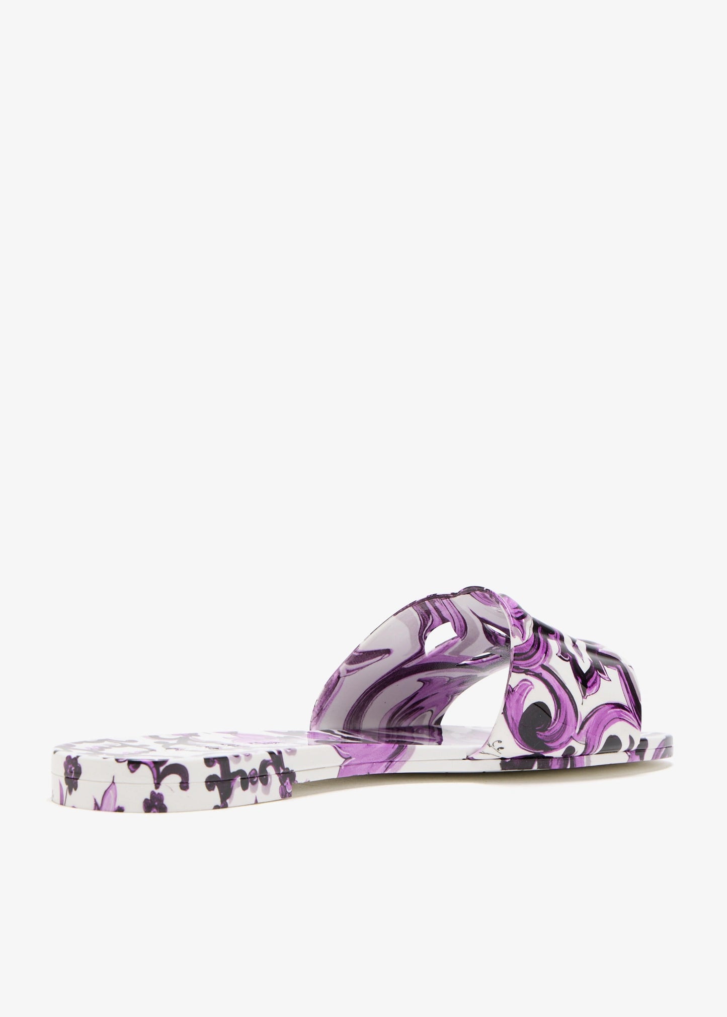 DOLCE & GABBANA Maiolica-print rubber slides