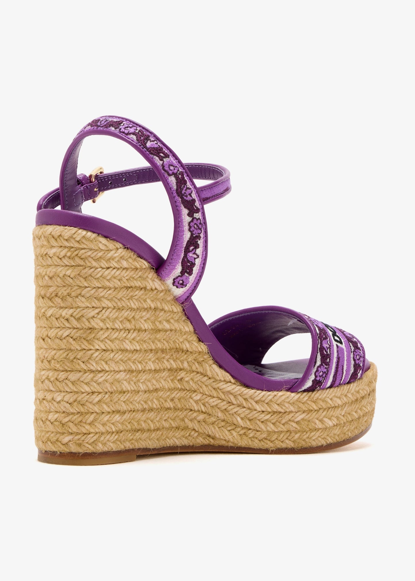 DOLCE & GABBANA Maiolica-Embroidered Wedge Sandals
