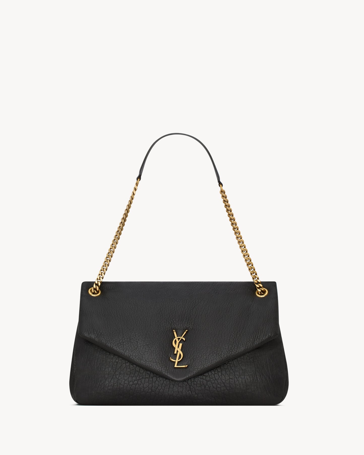 Saint Laurent Calypso Large In Grained Lambskin