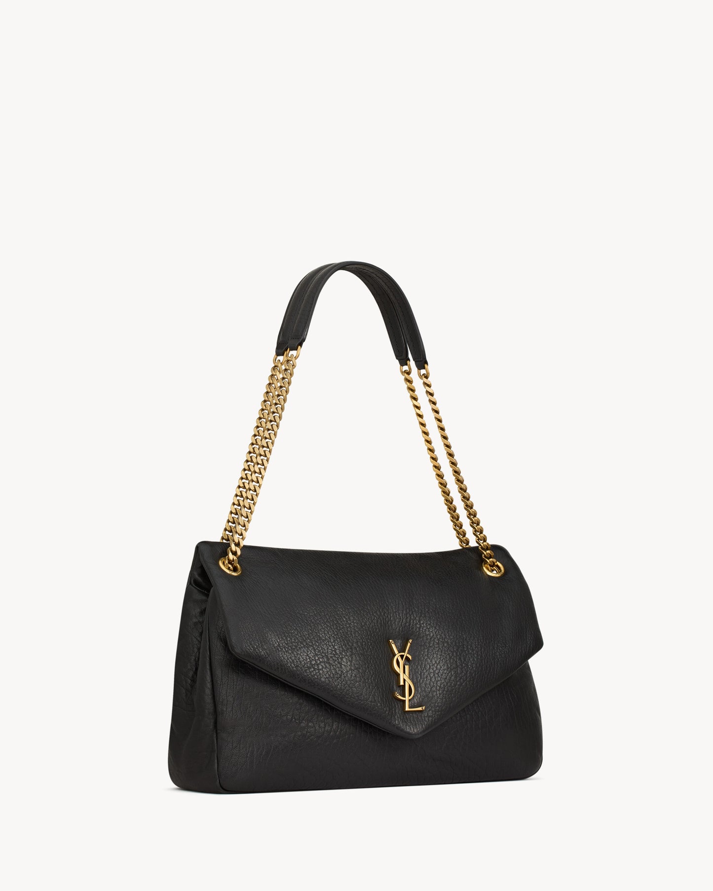 Saint Laurent Calypso Large In Grained Lambskin