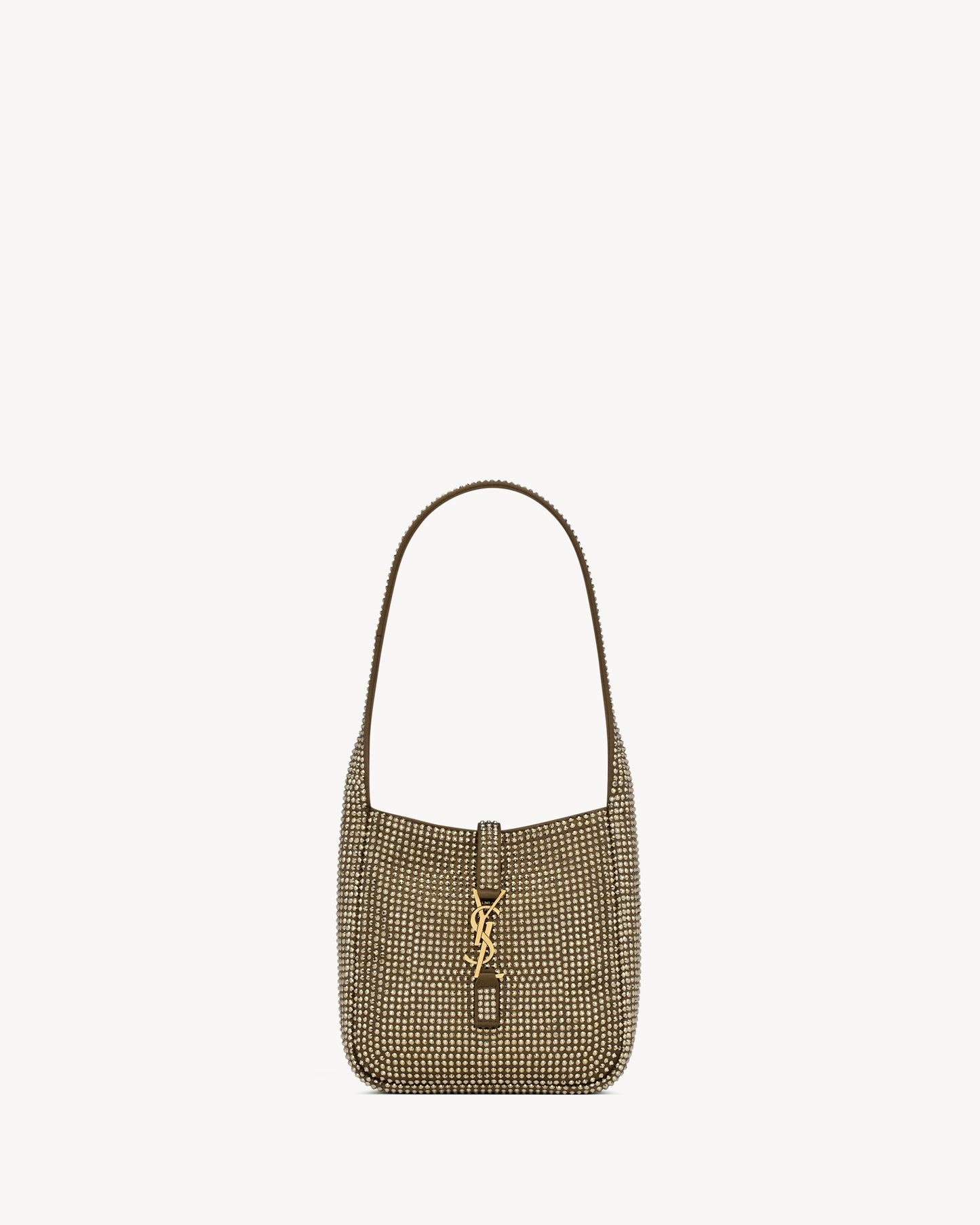 Saint Laurent LE 5 À 7 Supple Baby In Silk Satin And Crystals