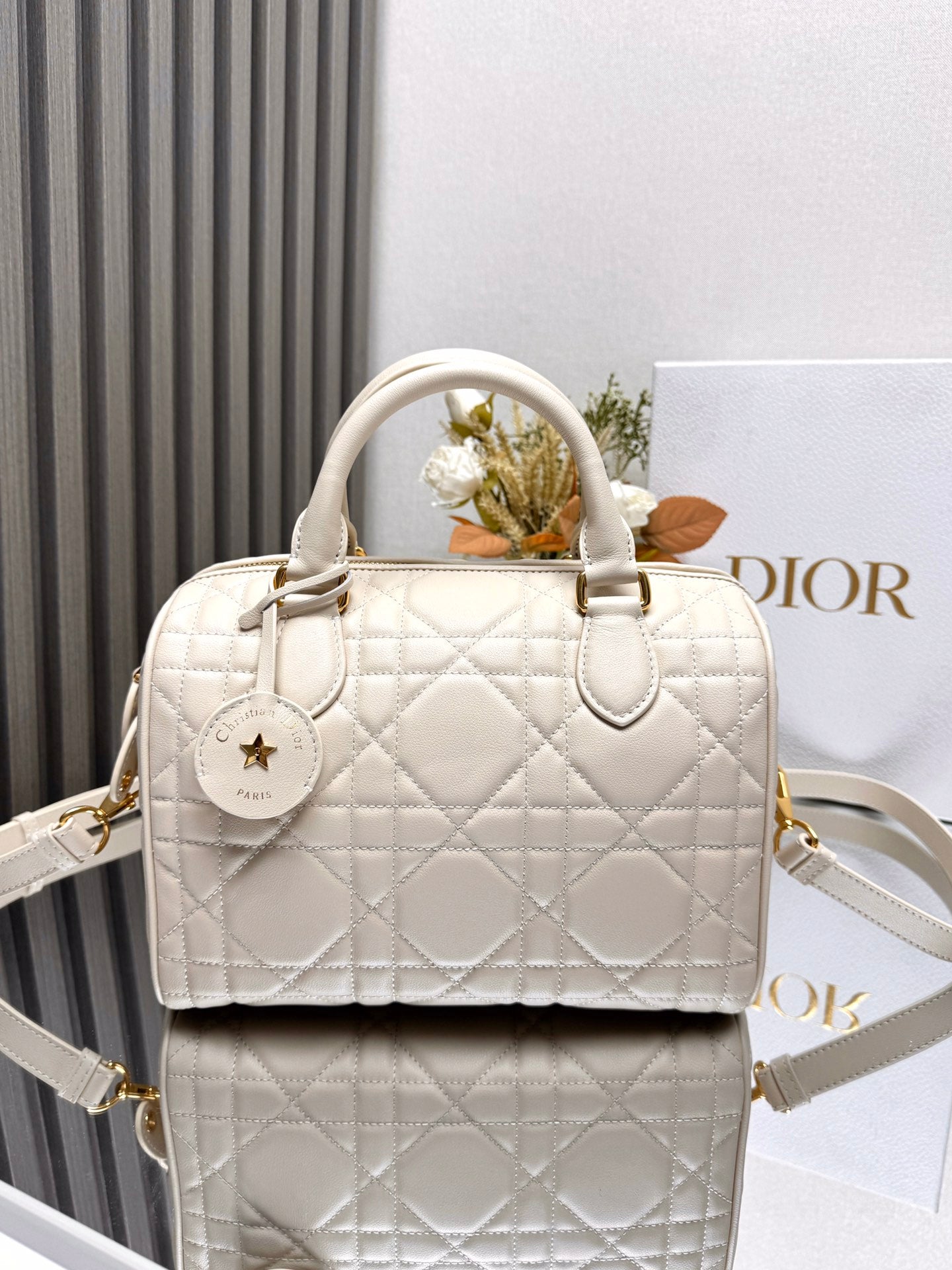 Quilted Dome-Shaped Handbag