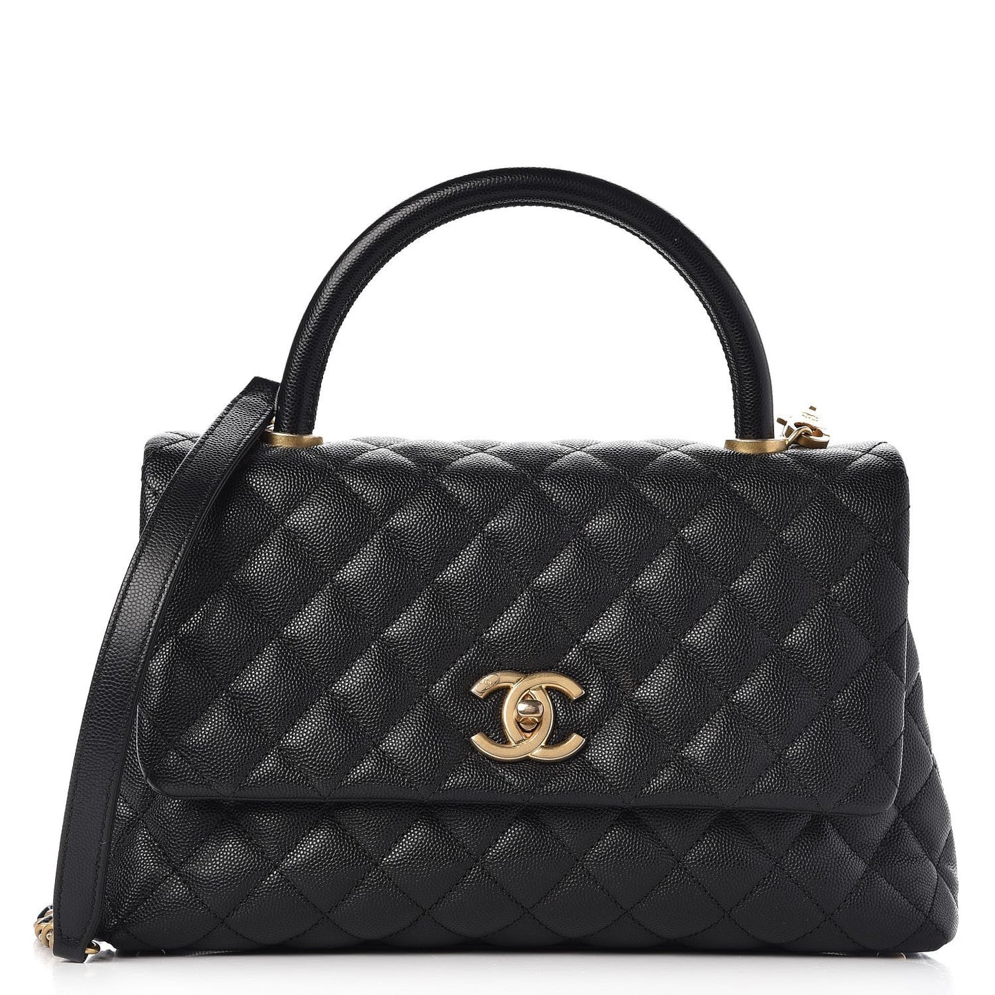 Chanel Caviar Quilted Coco Handle Small LGHW