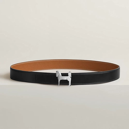 Panache Belt Buckle & Reversible Leather Strap 32 MM