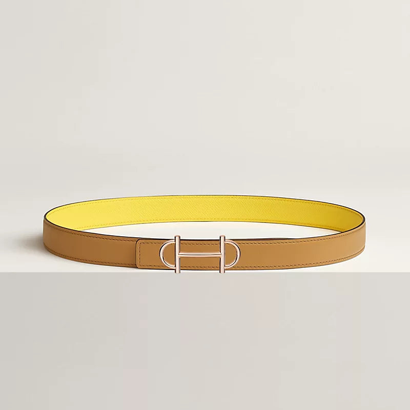 Gamma Belt Buckle & Reversible Leather Strap 24 MM