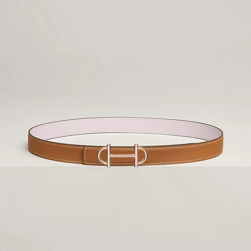 Gamma Belt Buckle & Reversible Leather Strap 24 MM