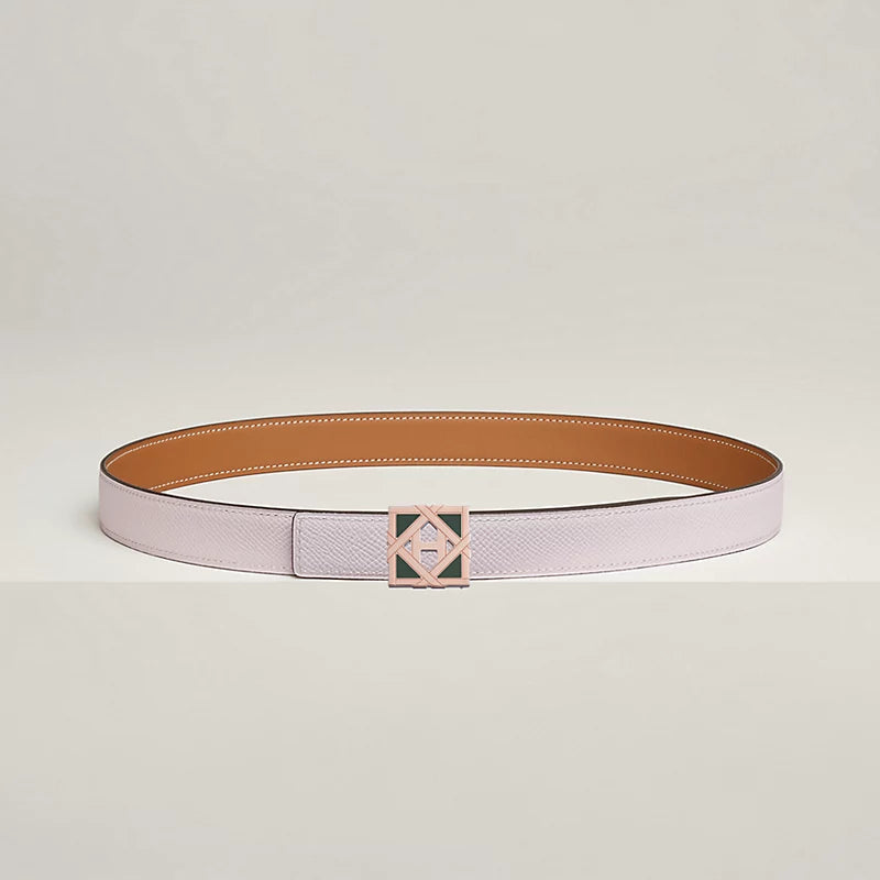 H Roseraie Belt Buckle & Hermès Sur Mer Reversible Leather Strap 24 MM