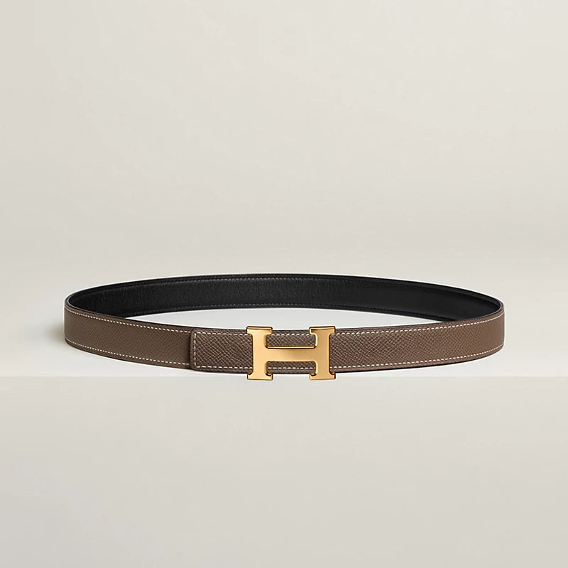 Mini H Belt Buckle & Reversible Leather Strap 24 MM