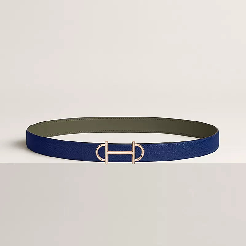 Gamma Belt Buckle & Reversible Leather Strap 24 MM