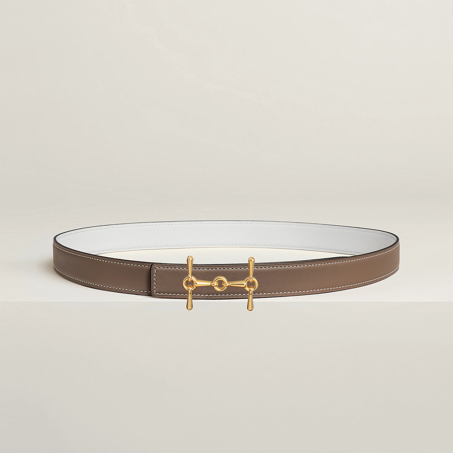 H EQUESTRE BELT BUCKLE & REVERSIBLE LEATHER STRAP 24 MM