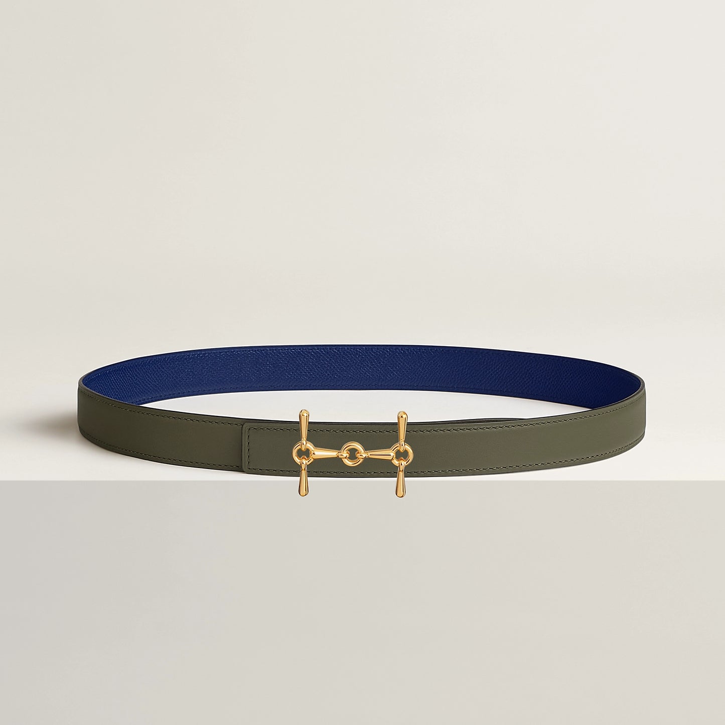 H EQUESTRE BELT BUCKLE & REVERSIBLE LEATHER STRAP 24 MM