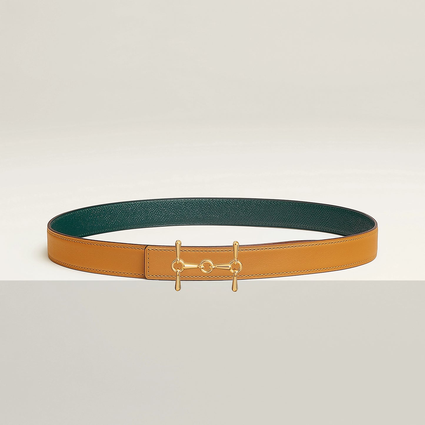 H EQUESTRE BELT BUCKLE & REVERSIBLE LEATHER STRAP 24 MM