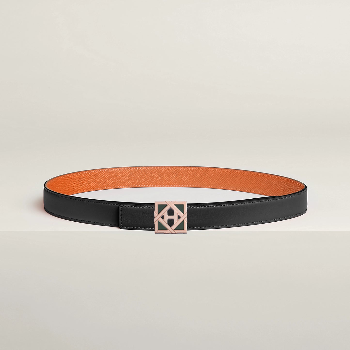 H ROSERAIE BELT BUCKLE & REVERSIBLE LEATHER STRAP 24 MM