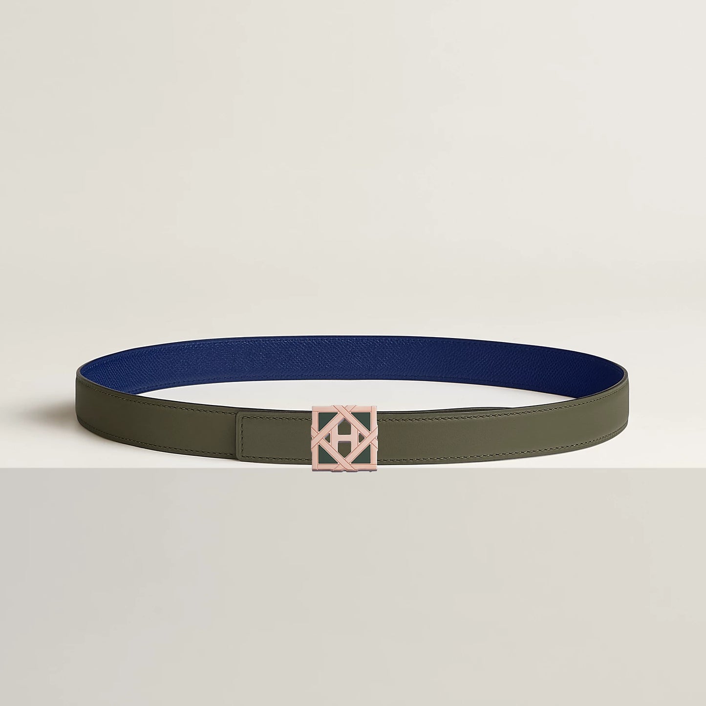 H ROSERAIE BELT BUCKLE & REVERSIBLE LEATHER STRAP 24 MM
