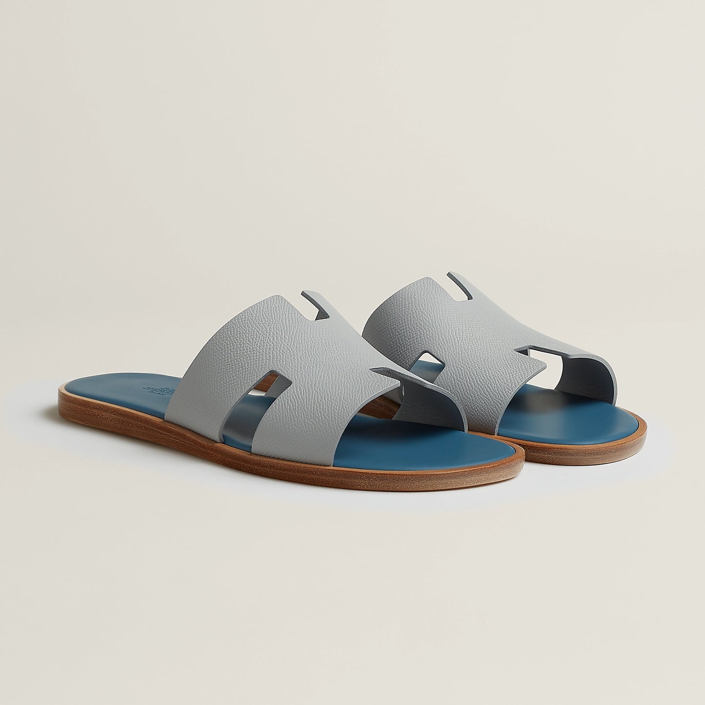 Prunoir/Noir - Bleu Brut/Chocolat Izmir sandal