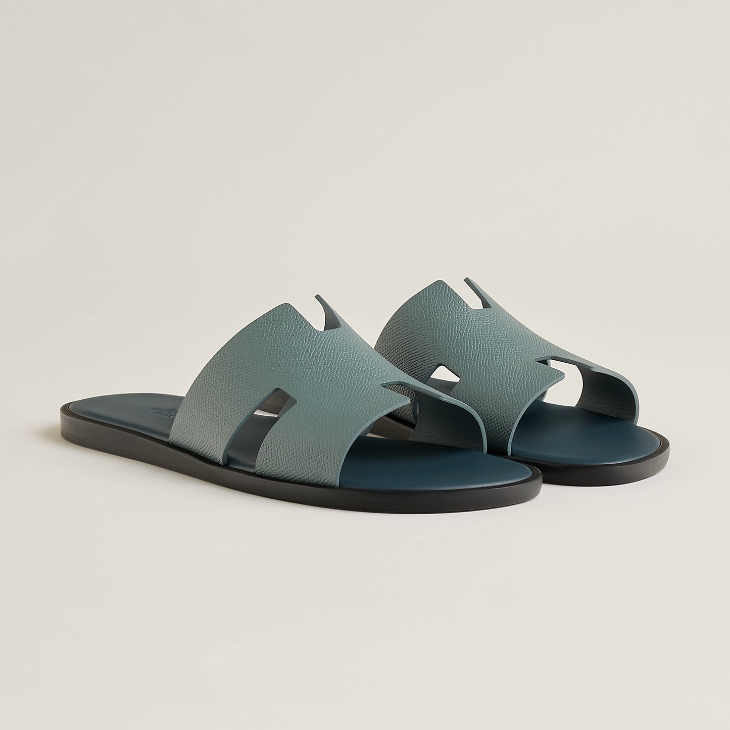 Prunoir/Noir - Bleu Brut/Chocolat Izmir sandal
