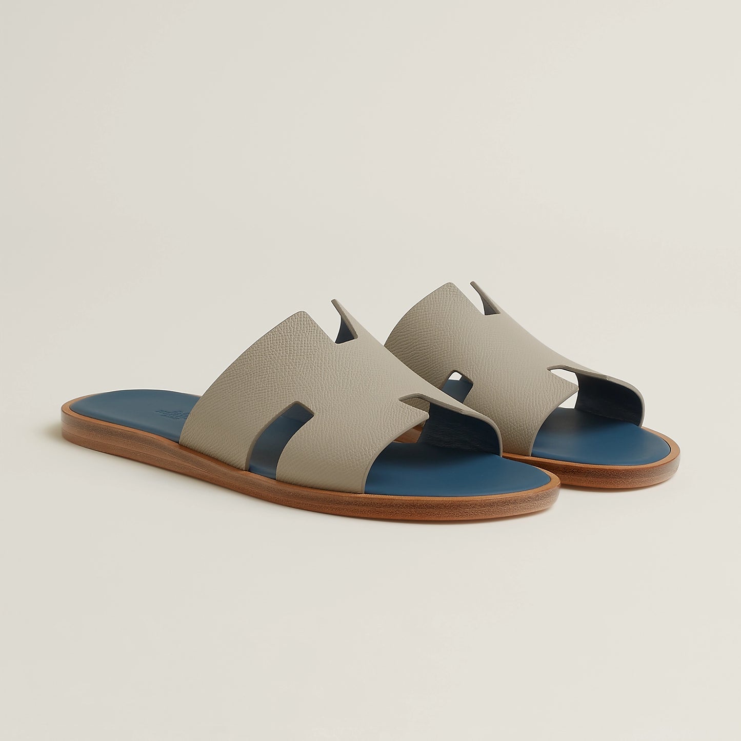 Prunoir/Noir - Bleu Brut/Chocolat Izmir sandal