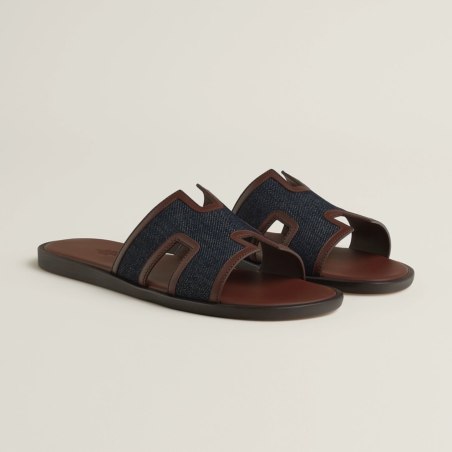 Bleu Brut/Chocolat-Izmir Sandal