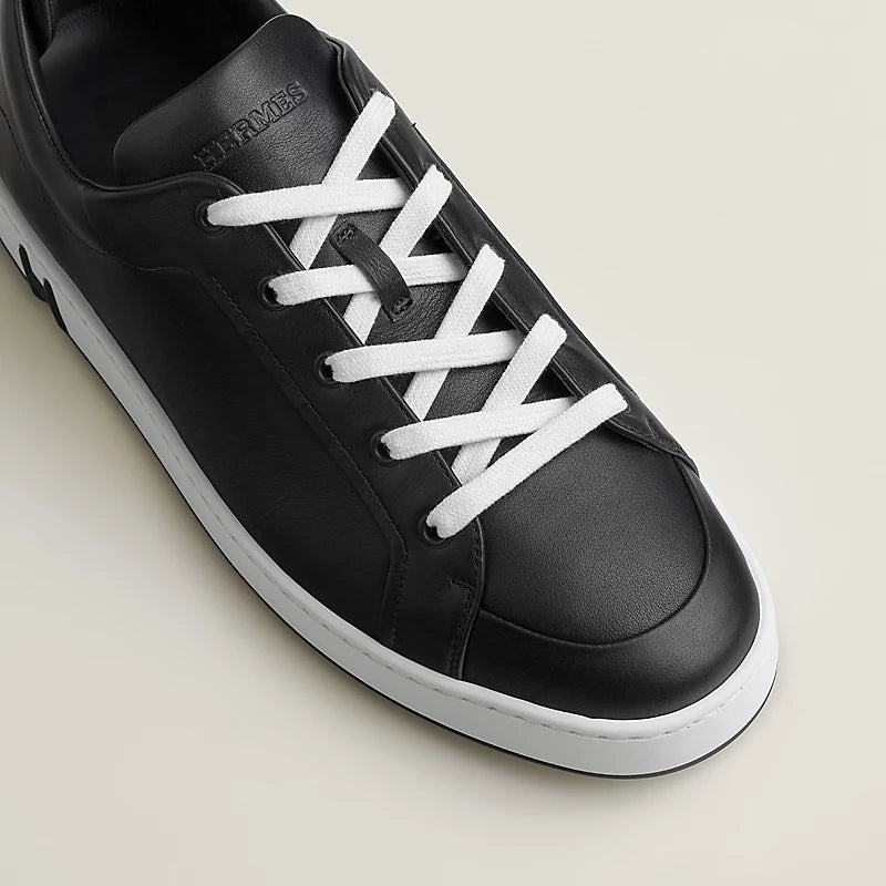 Noir - Blanc/Gold Kid Sneaker