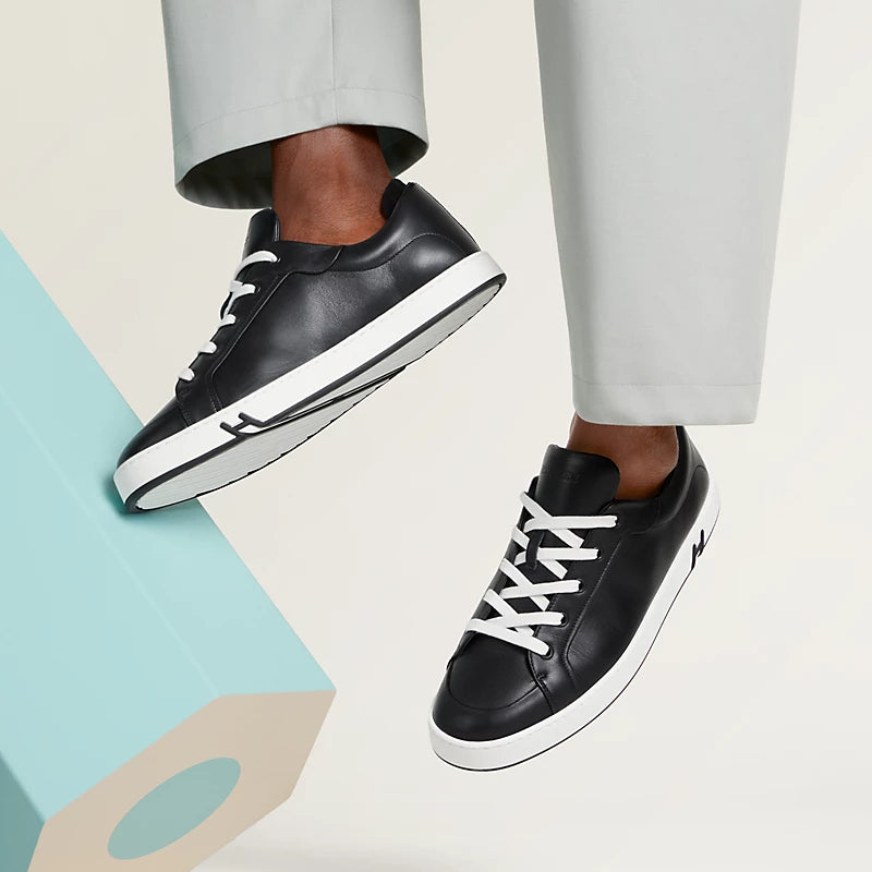 Noir - Blanc/Gold Kid Sneaker
