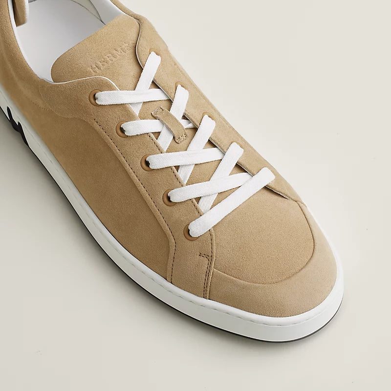 beige Lin - Brun Fumé Kid Sneaker