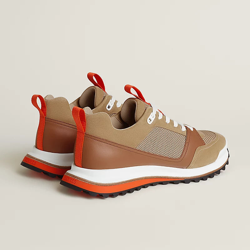 Gris Quartz - Beige Albâtre Leader Sneaker
