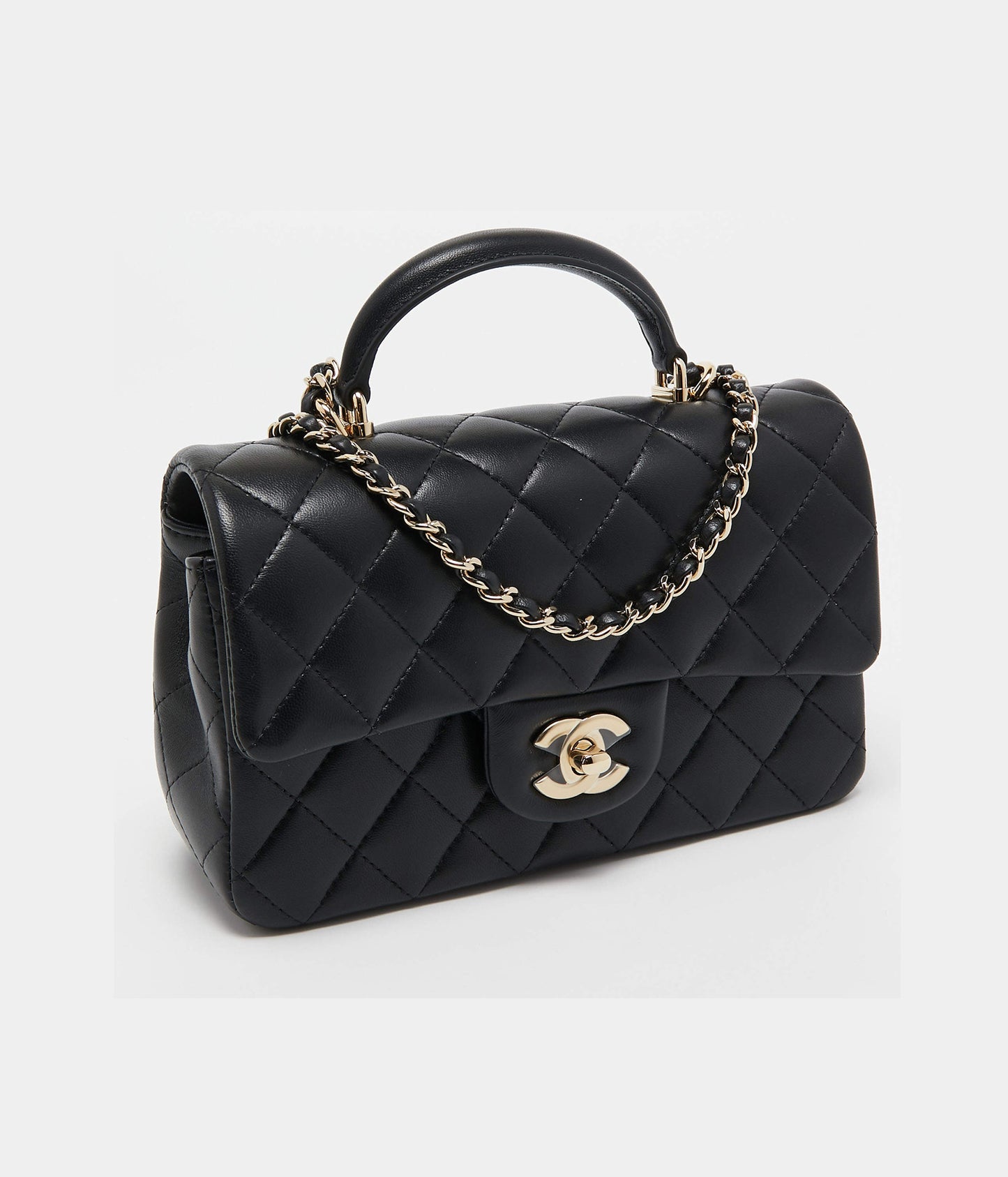 Classic Quilted Flap Bag with Top Handle