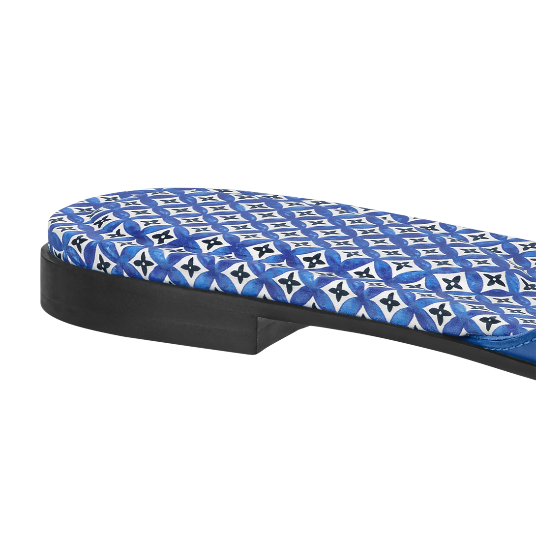 Blue LV Isola Flat Mule