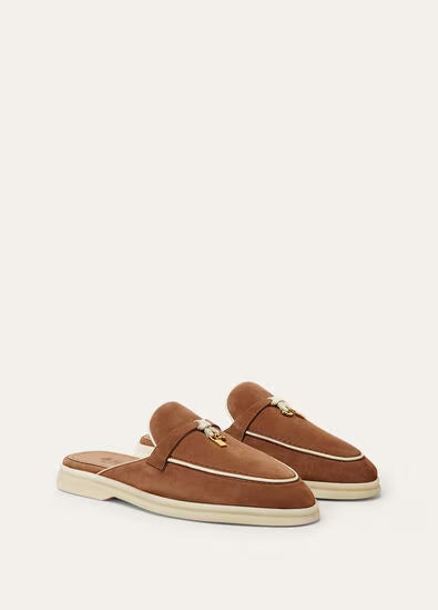 Ribbon Green - Charms Walk Babouche Loafer Suede
