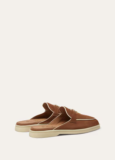 Ribbon Green - Charms Walk Babouche Loafer Suede