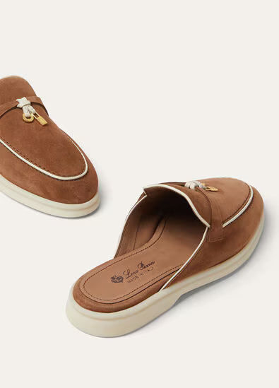 Ribbon Green - Charms Walk Babouche Loafer Suede