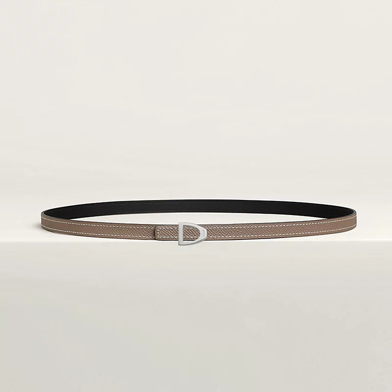 Cavaliere Belt Buckle & Reversible Leather Strap 13 MM