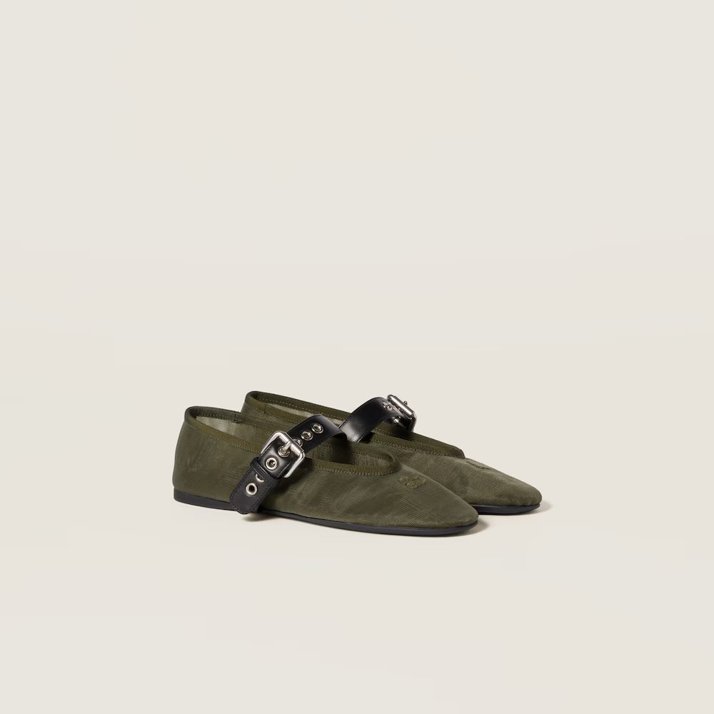 Mesh Fabric Ballerinas