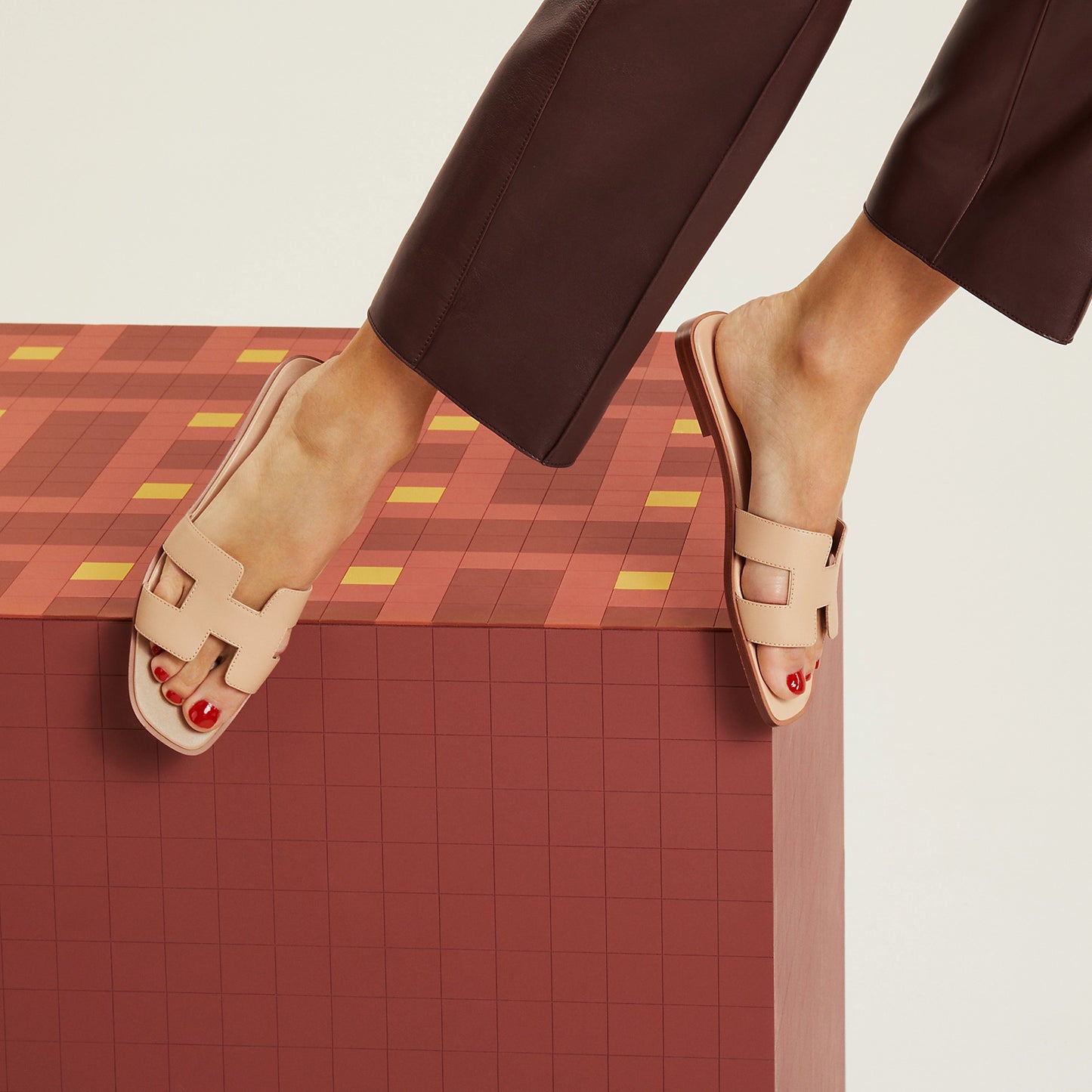 Beige Natura - Rose Bougainvillier Oran sandal