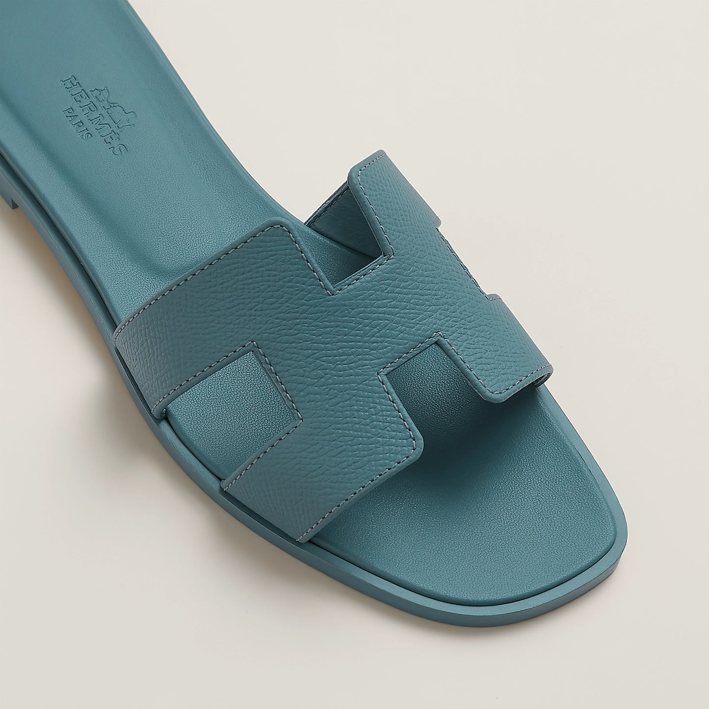 Bleu Minéral - Beige Perlino Oran sandal