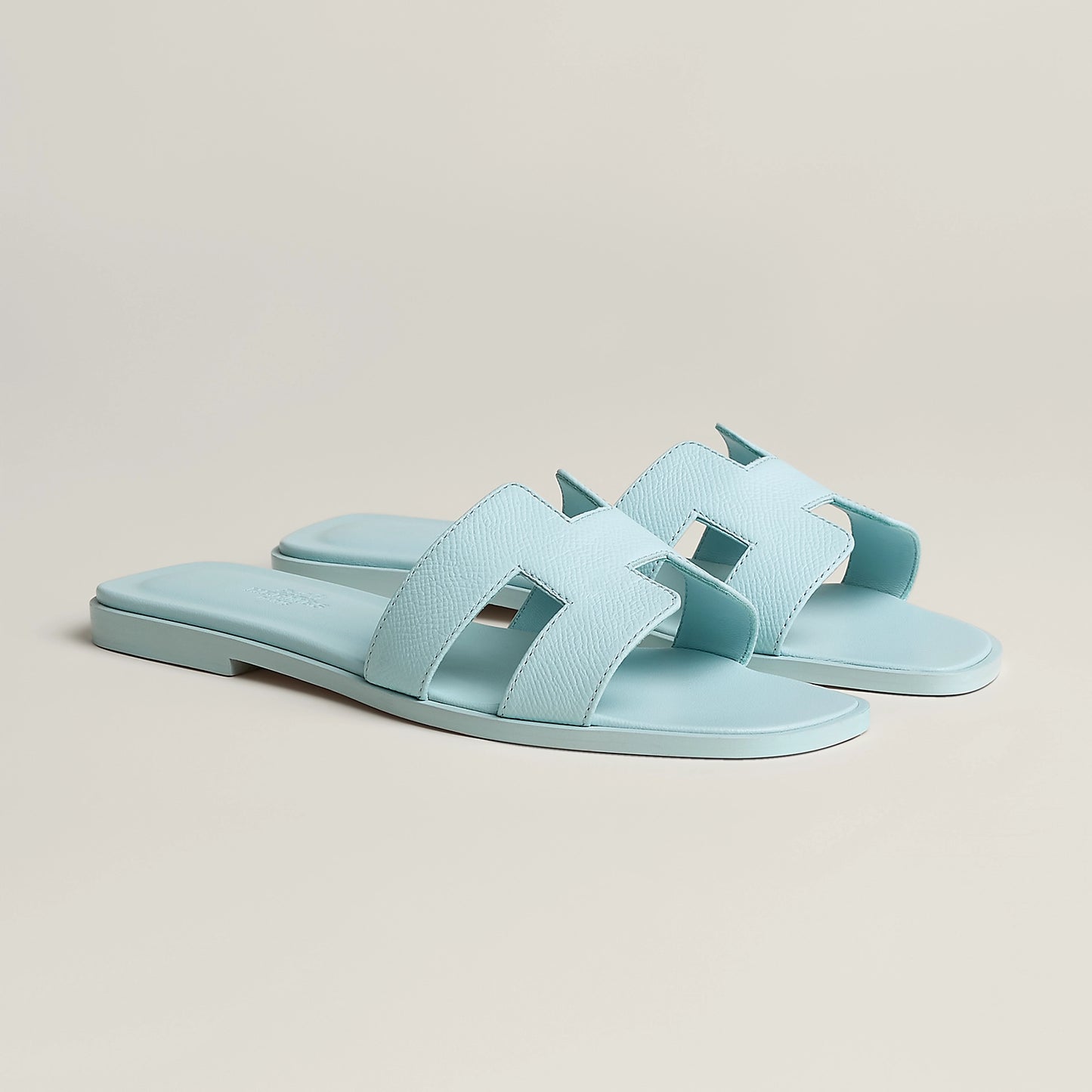 Bleu Minéral - Beige Perlino Oran sandal