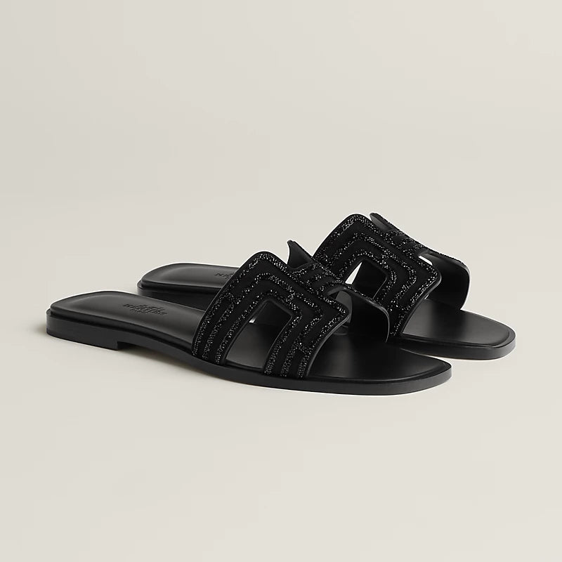 Vert Lierre - Rose Antique Oran sandal