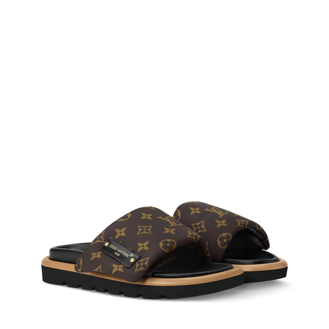 Cacao Brown - Pool Pillow Flat Comfort Mules