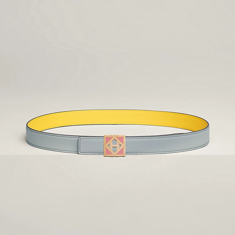 H Roseraie Belt Buckle & Hermès Sur Mer Reversible Leather Strap 24 MM