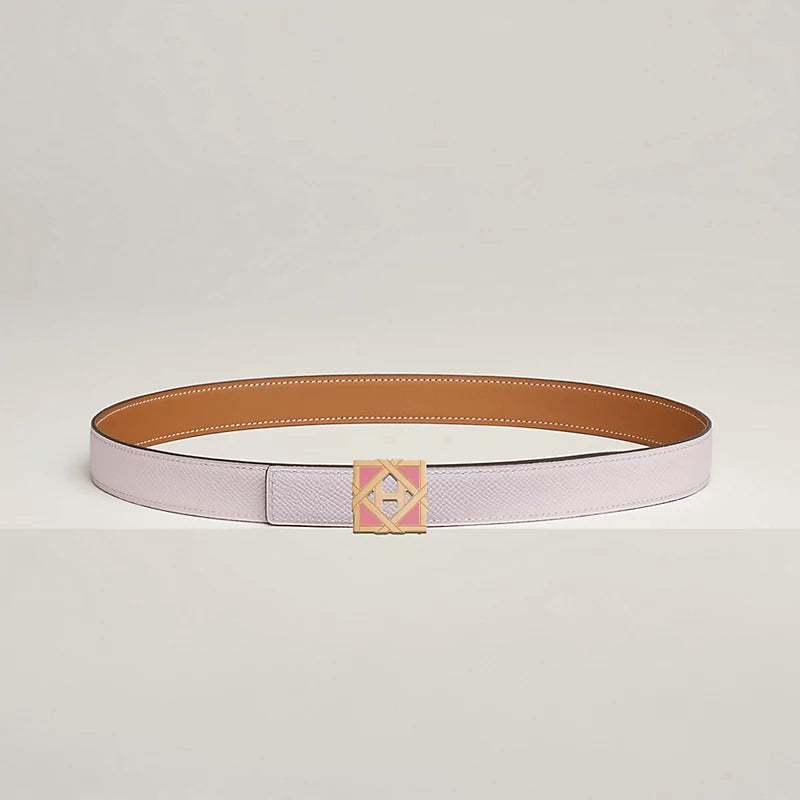 H Roseraie Belt Buckle & Hermès Sur Mer Reversible Leather Strap 24 MM