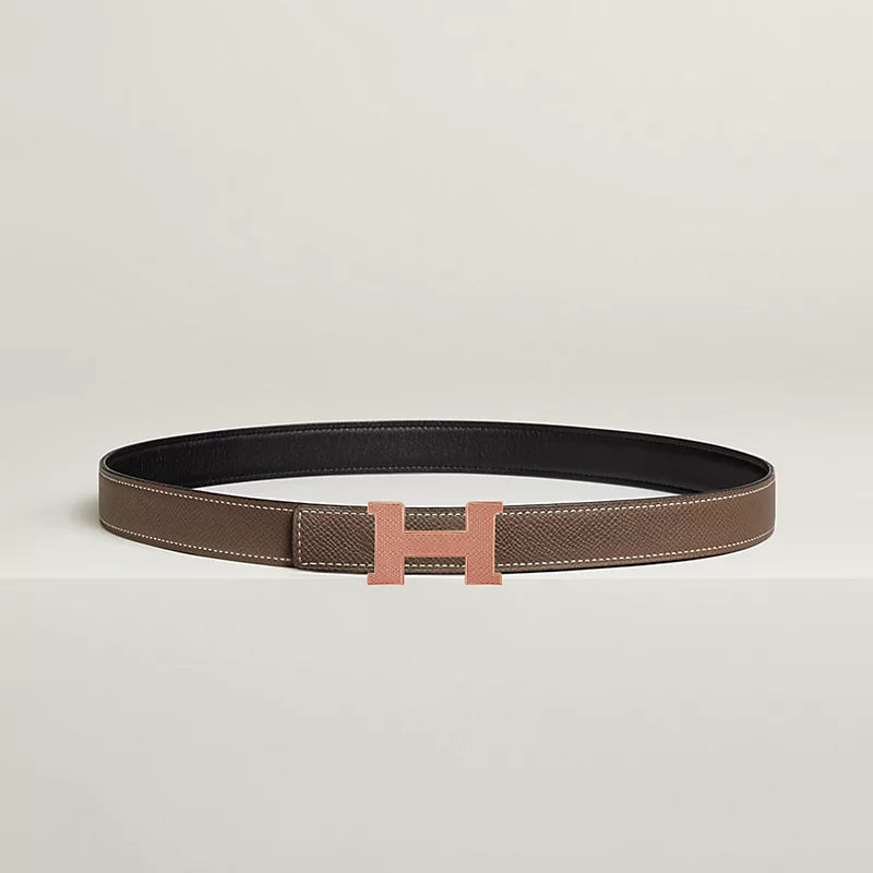 Mini Constance Guillochee Belt Buckle & Reversible Leather Strap 24 MM