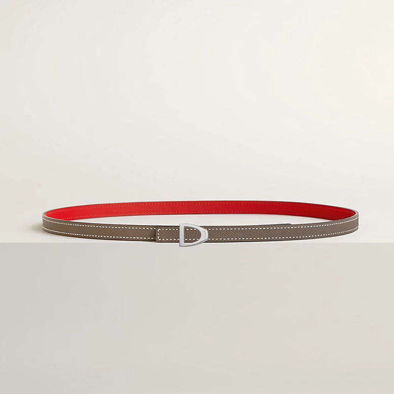 Cavaliere Belt Buckle & Reversible Leather Strap 13 MM