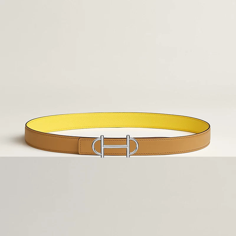 Gamma Belt Buckle & Reversible Leather Strap 24 MM
